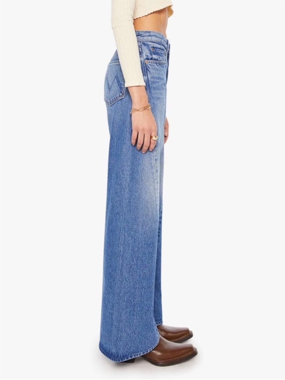 Mother Jeans SNACKS The Lemon Twist Wide Leg Jeans/ Rolling in The Dough/ 27 NWT - Picture 14 of 15